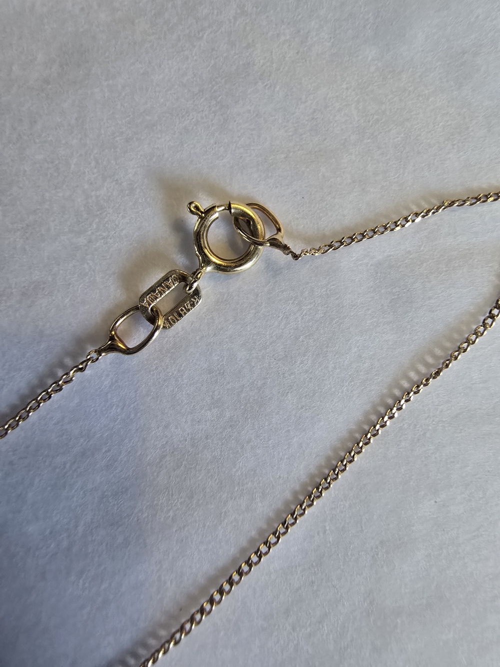 Very Delicate 10k Gold Chain Necklace with Spring Ring Clasp